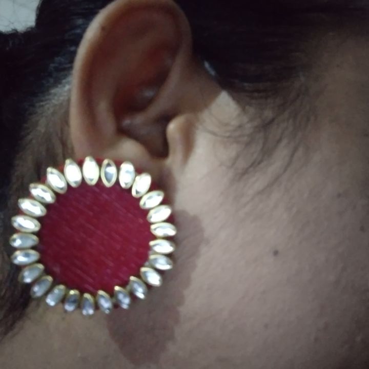 Kundan earrings uploaded by Mantra handcrafted jewellery collec on 10/9/2021