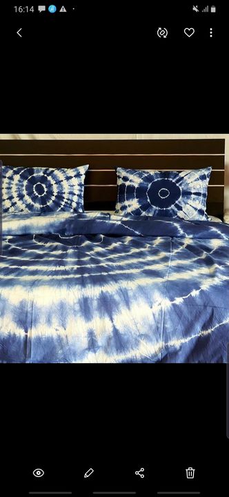 Shibori bedsheet uploaded by Handmade_bedding on 10/9/2021