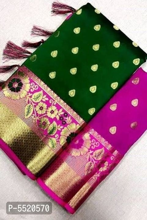 *Beautiful Silk Blend Jacquard Saree with Blouse piece* uploaded by business on 10/9/2021