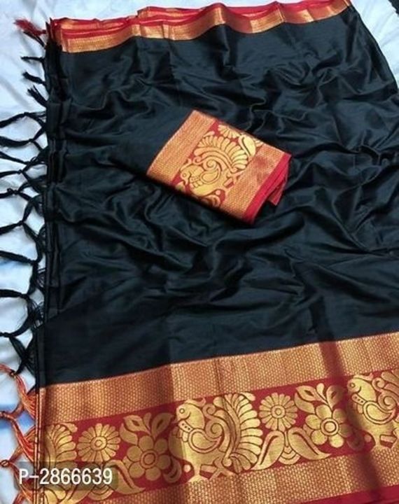 Peacock Jacquard Border Cotton Silk Sarees uploaded by business on 10/9/2021