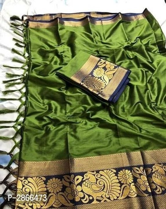 Peacock Jacquard Border Cotton Silk Sarees uploaded by business on 10/9/2021