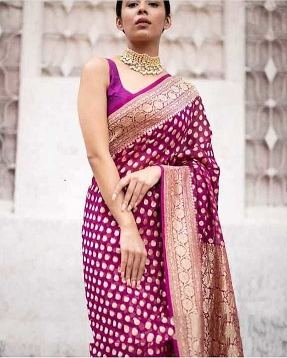 Post image Banaras pure khaddi Georgette saree

Totally hand made

Silk mark certified