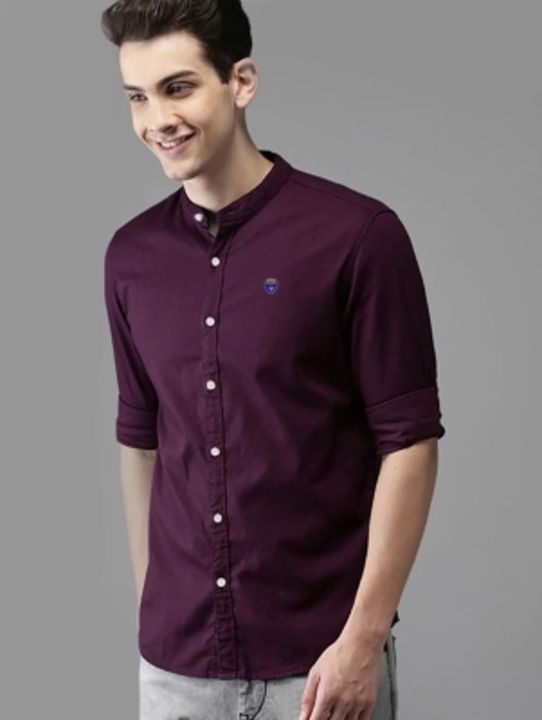 PROTOCOL Men Solid Casual Purple Shirt uploaded by business on 10/9/2021