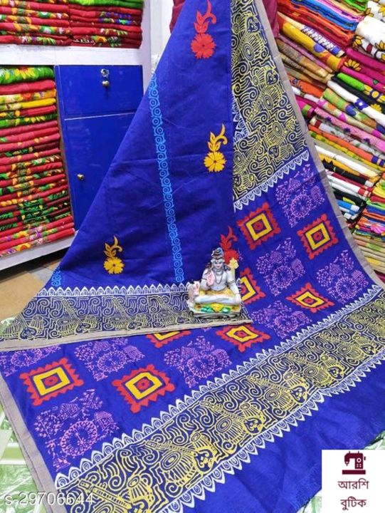Handloom cotton silk saree with  uploaded by আরশি বুটিক on 10/9/2021