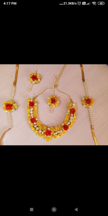 Haldi Jewellery uploaded by Artificial Flowers Jewellery on 10/10/2021