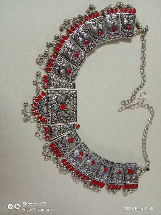 Oxidised german silver necklace uploaded by Sonali collection on 10/10/2021
