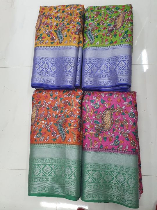 Jute jeaquard digital printed fabric with banarasi border uploaded by Bhansali agency on 10/10/2021