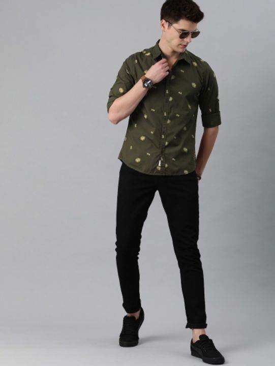 Roadster Men Printed Casual Dark Green Shirt uploaded by Popnaa's Fashion on 10/10/2021