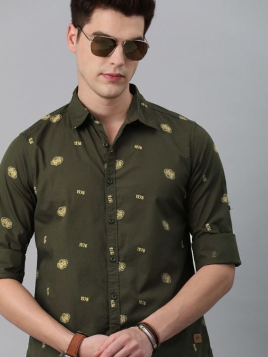 Roadster Men Printed Casual Dark Green Shirt uploaded by Popnaa's Fashion on 10/10/2021