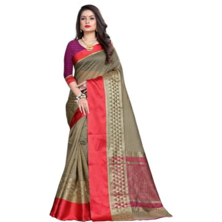 CS Trendz Woven, Checkered Fashion Cotton Blend Saree
 uploaded by CS Trendz on 10/11/2021