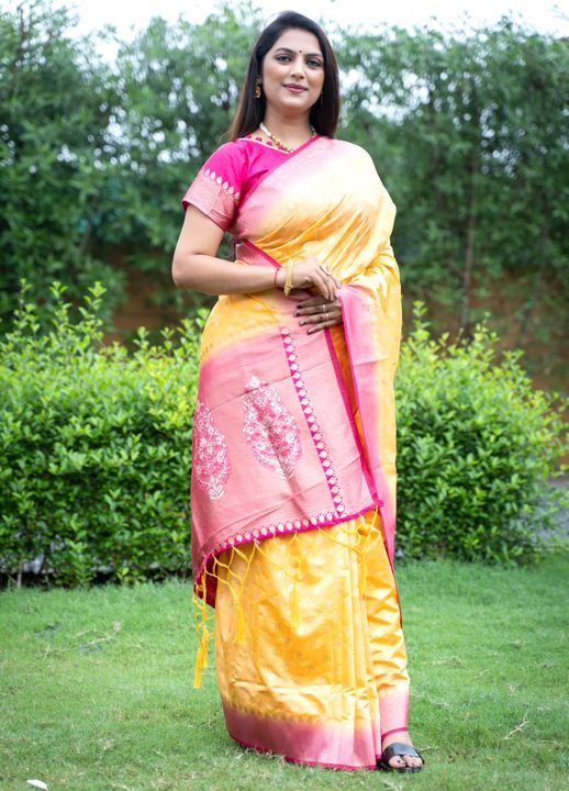 Soft Silk Cloth Pure Zari Weaving Saree With Jacquard Border Blouse uploaded by ChoiceEspecial on 10/11/2021