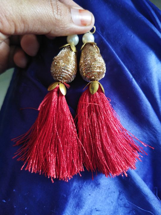 Home made beautiful latkan and earrings uploaded by Ars hand work on 10/12/2021