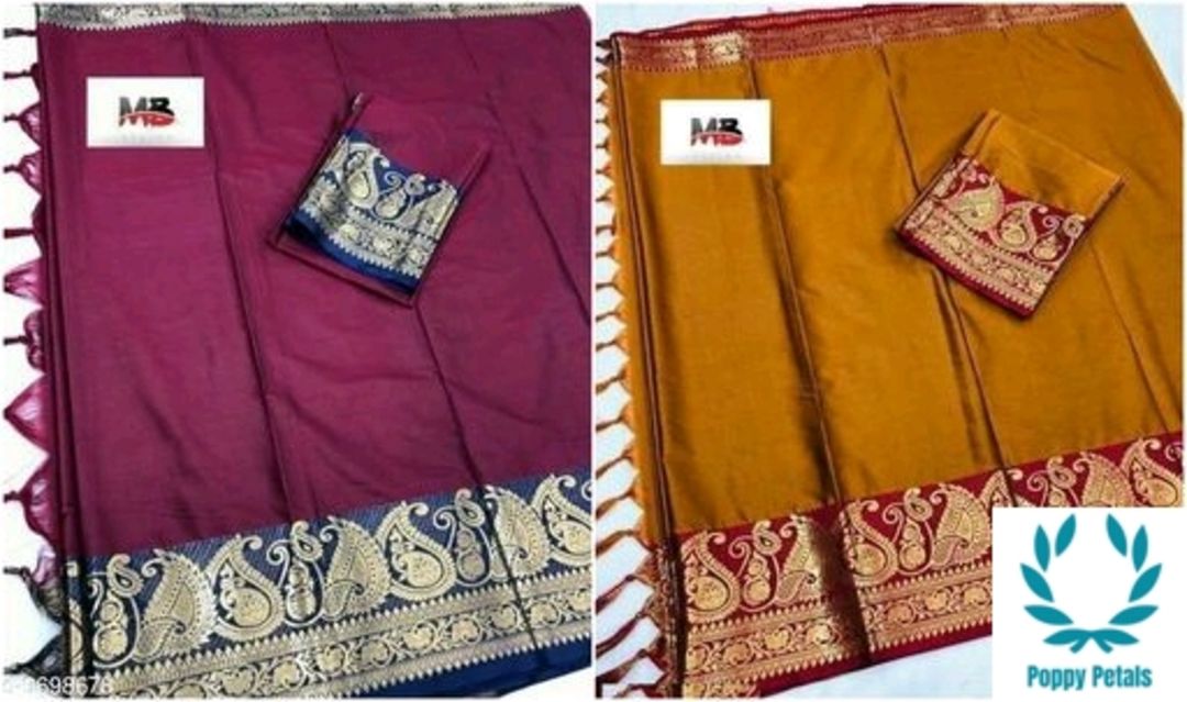 Post image Combo Saree pack of 2....Soft Cotton Silk....1123..Free shipping COD available