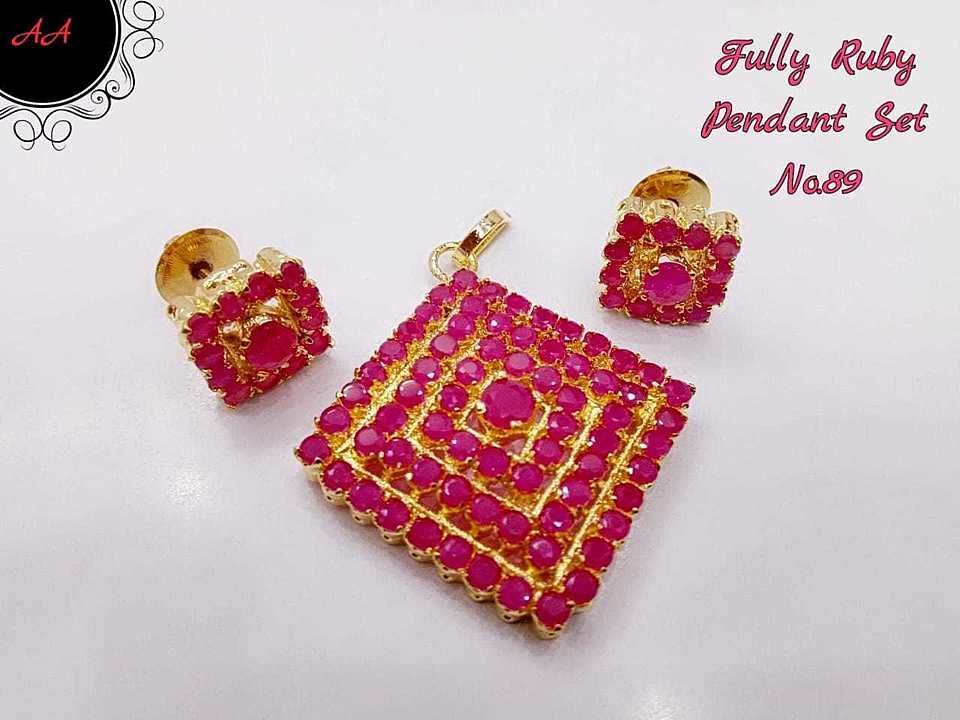 RUBY PENDENT SET uploaded by business on 9/15/2020
