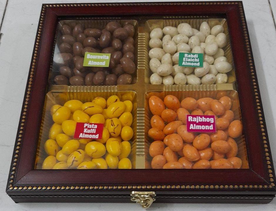 Dry Fruit box with coated dry Fruits uploaded by Wedding creation on 10/12/2021