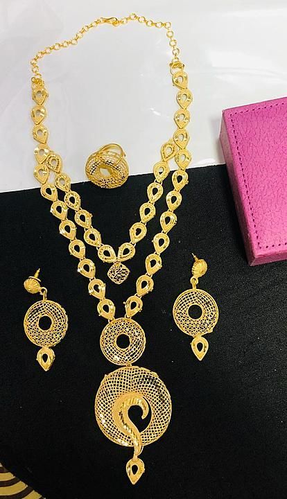 2 GRAM GOLD FORMING IMITATION JEWELLERY.  
NO.COD.
WHATSAPP  uploaded by Style And Smile Online shop  on 9/15/2020
