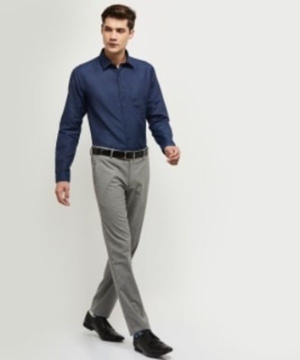 MAX Men Solid Casual Blue Shirt uploaded by business on 10/13/2021