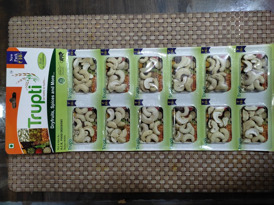 Kaju 10₹ Box Packing uploaded by A C K Food Industry on 10/13/2021