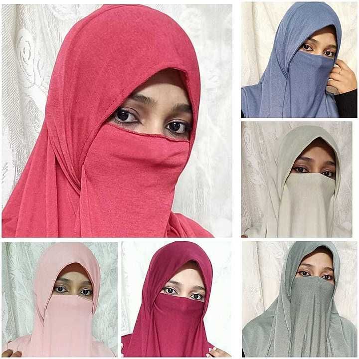 Imported Lycra fabric hijab scawf with nikhab uploaded by Zulekha womans clothings on 9/15/2020
