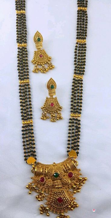 Beautiful earrings long mangalsutra uploaded by Pricious collection on 10/13/2021