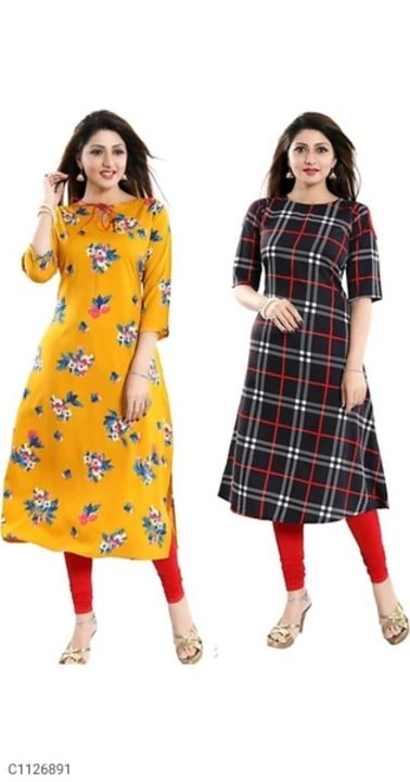 Pretty Crepe Printed Kurtis(Combo) uploaded by business on 10/13/2021