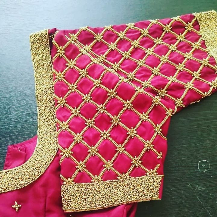 Cheaked design uploaded by Aari blouse designs on 10/13/2021
