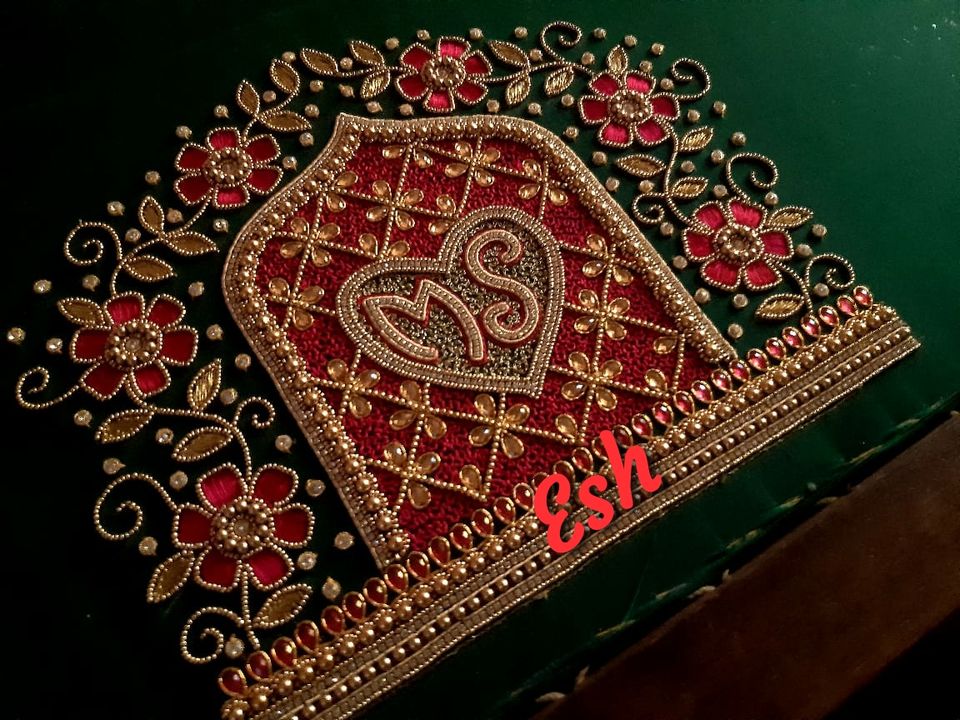 Post image Aari work material for bridal blouses. Simple designs  started from 1000... cloth+Aari work charge+shipping