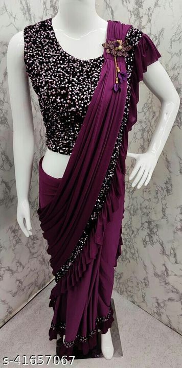 Partywear saree uploaded by business on 10/14/2021