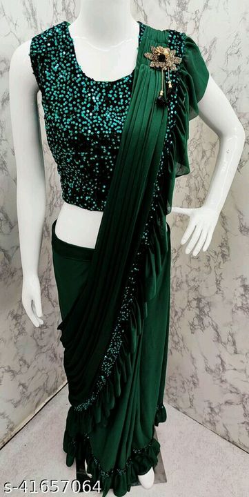Partywear saree uploaded by business on 10/14/2021