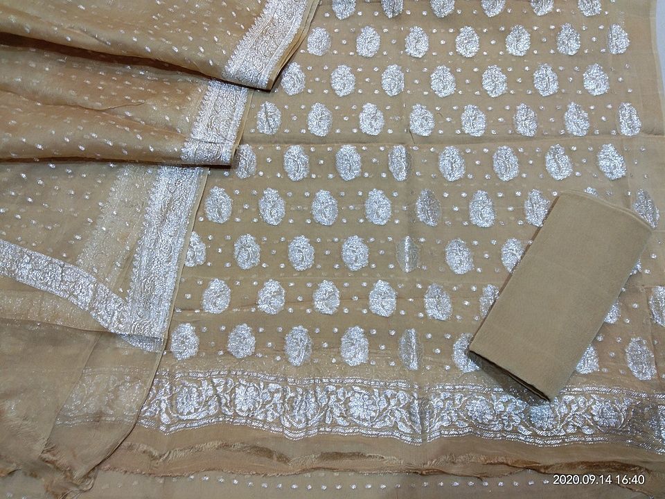 Banarasi Pure kadhwa chiffon suit  uploaded by Banarasi_Fabric_Art on 9/16/2020