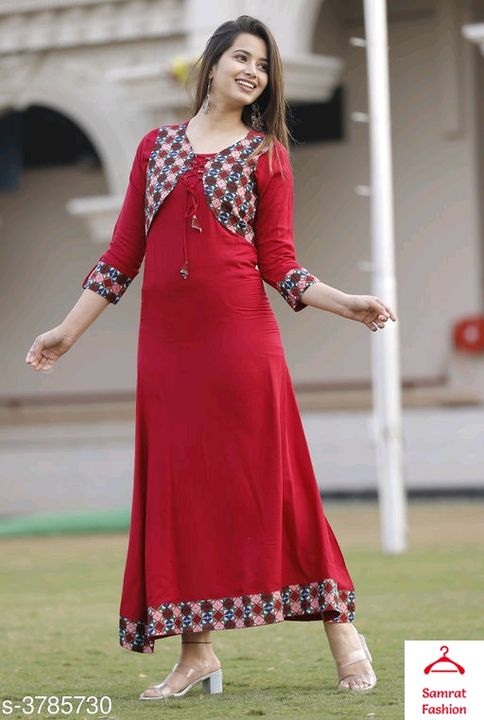 Woman's printed rayon kurti uploaded by business on 10/15/2021