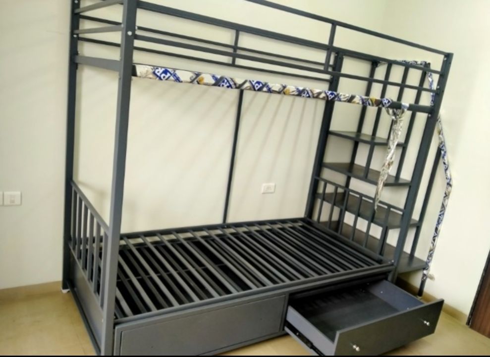 Metal steel bunk bed and storage uploaded by Vinod Steel and wooden furniture  on 10/15/2021