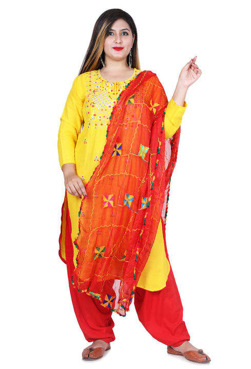 Patiala suit with dupatta uploaded by Kurties world on 10/15/2021