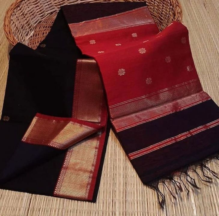 Post image Pure Maheshwari Handwoven sarees material silk by cotton100%handloomDM for orders
