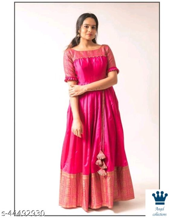 Post image Women long gown₹1999/-Sizes r (XS,S,M,XL,XXL,XXL)For more details message me personally....Delivered through cash on delivery....
