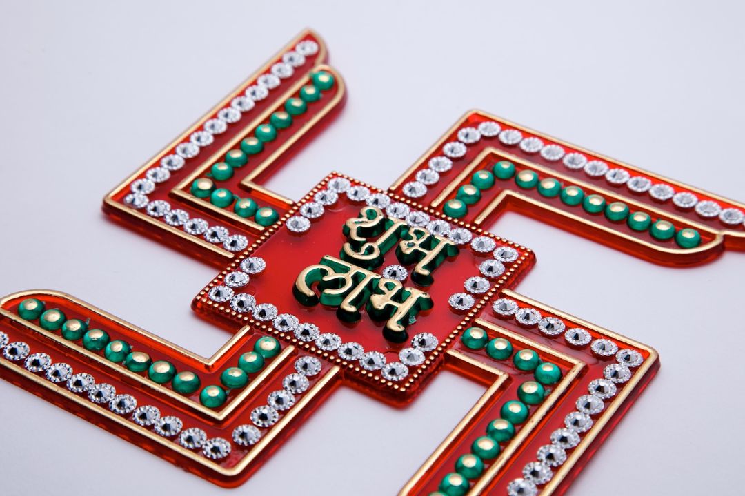 Handcrafted Acrylic Big Swastik with Shubh Labh uploaded by Gangaur Enterprises on 10/15/2021