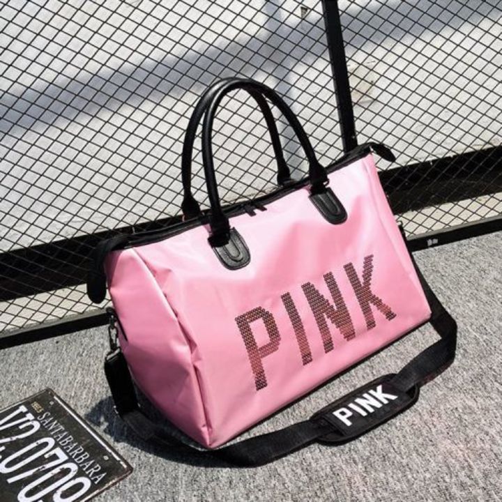 Bampp
PINK 
TRAVEL BAG /  GYM BAG
Very cute. use of the bag can be for school, college, travel, picn uploaded by XENITH D UTH WORLD on 10/15/2021