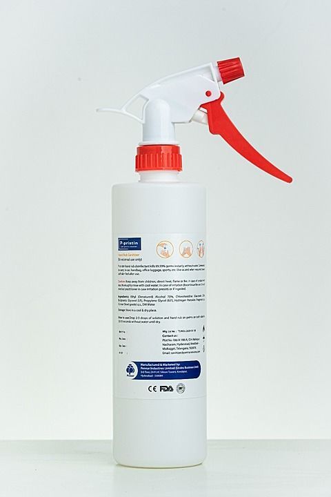 Sanitizer-500 ml with spray. Price including GST and freight to any location in India uploaded by business on 9/16/2020