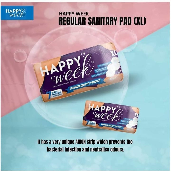 Happy week Sanitary Pad XL uploaded by Shri Krishna Agency on 10/16/2021