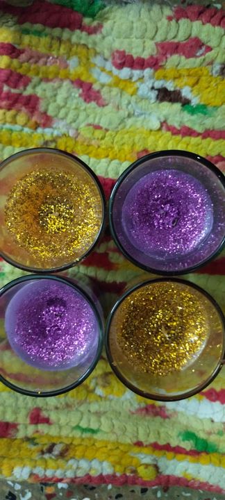 Glitter glass candle uploaded by business on 10/16/2021