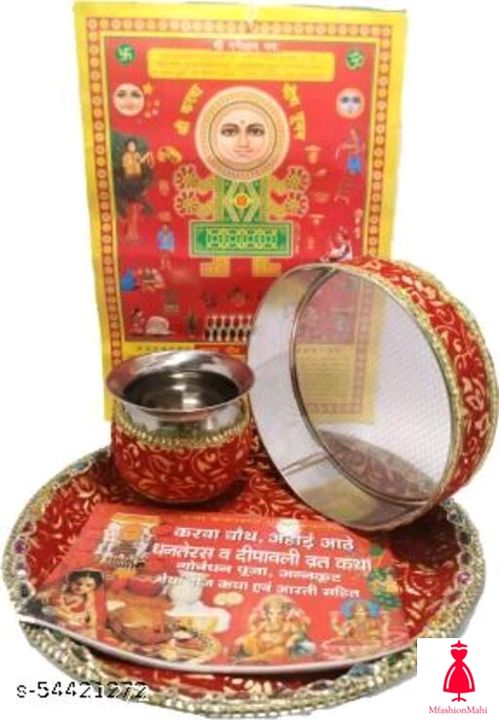 Karva chauth thali uploaded by business on 10/16/2021