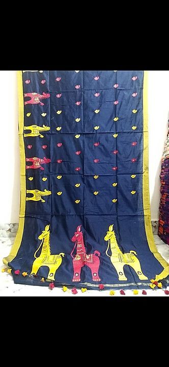 Silk cotton embroidery  uploaded by Unnati saree khuthir on 9/16/2020
