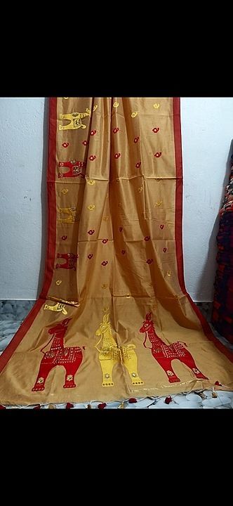 Silk cotton embroidery  uploaded by Unnati saree khuthir on 9/16/2020