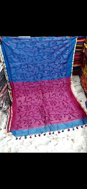 Silk cotton embroidery Katha work uploaded by business on 9/16/2020