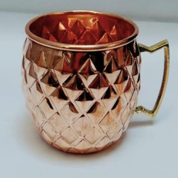 Copper diamond mug uploaded by Metal Smith on 10/16/2021