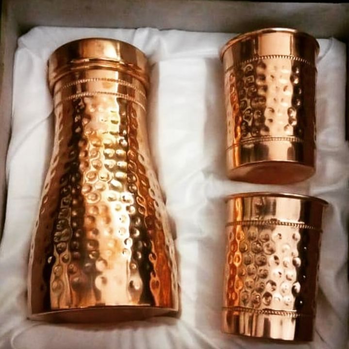 Copper jar set with glass uploaded by Metal Smith on 10/16/2021