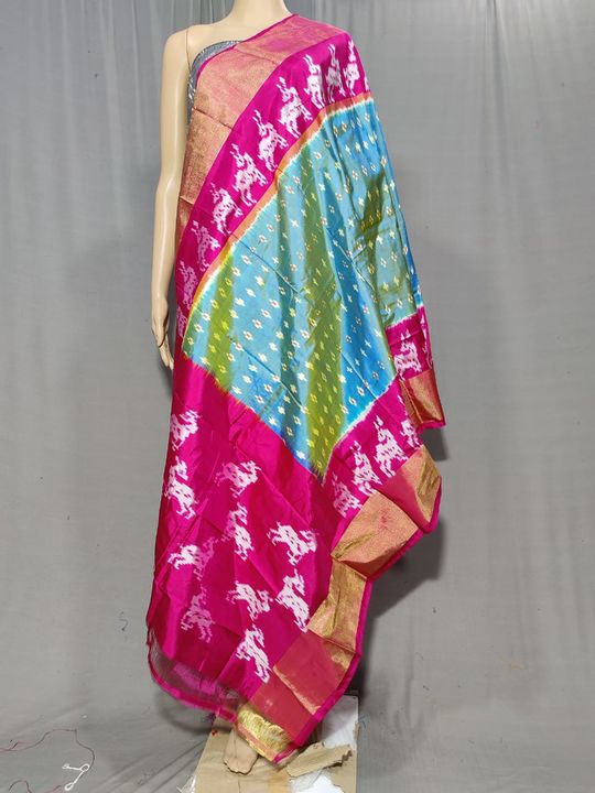 Pure ikkath silk duppata  uploaded by business on 10/17/2021