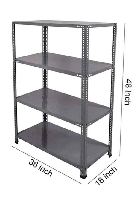 Post image Slotted angle racksHome storage rackHeight 4 fit length 3 fit depth 18" inches 4 shelves