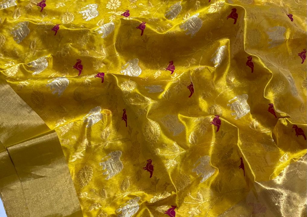 Pattu soft silk full jangla chanderi saree pure handloom uploaded by business on 10/17/2021