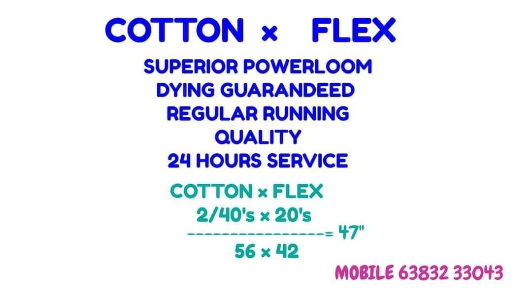 COTTON FLEX uploaded by Rayon Grey Fabrics Bulk Suppliers on 10/17/2021